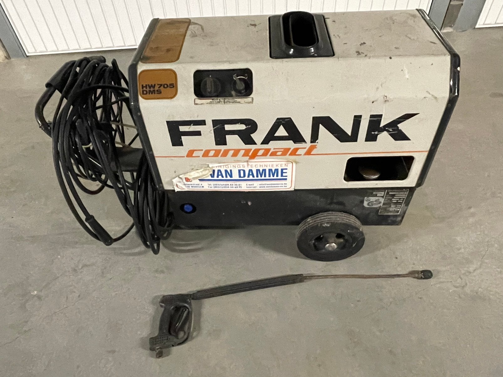 Frank HW 705 DMA warmwater hogedrukreiniger tot 150 graden, Ophalen, Gebruikt, Elektrisch, Met regelbare waterdruk