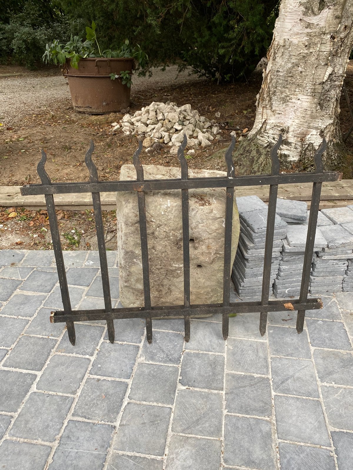 Clôture en fer forgé, Jardin & Terrasse, Enlèvement, Utilisé, Fer, Clôture barrée