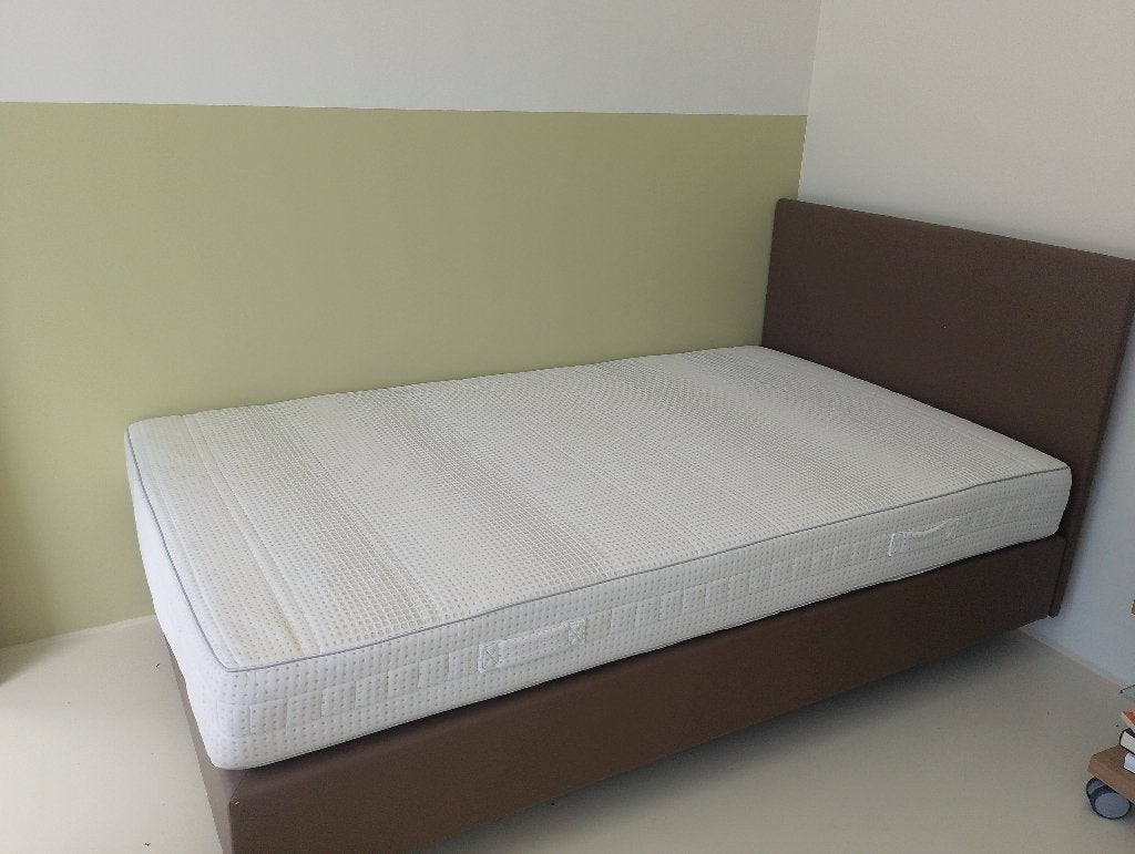 Sommier 120 x 200 cm incl. matelas en mousse viscoélastique, Modern en strak, Queen size, Autres couleurs, Comme neuf