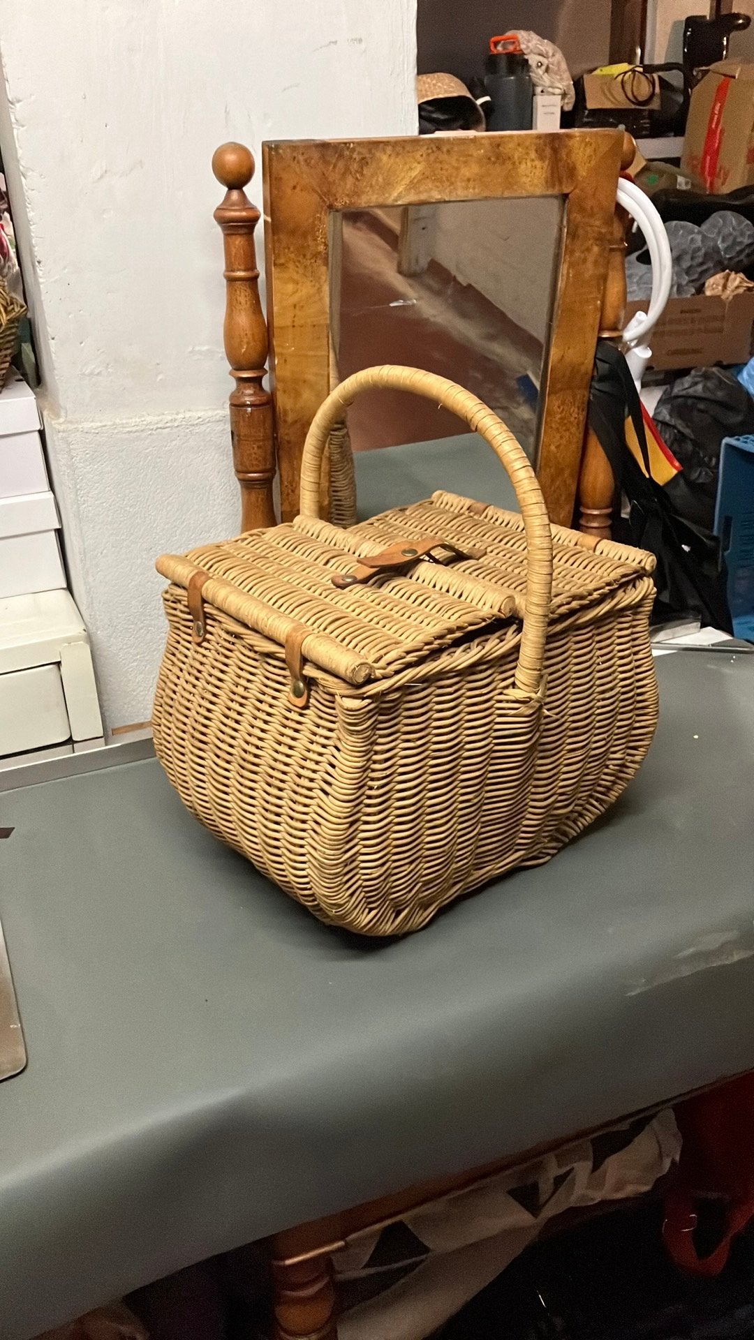 Picnic mand, Gebruikt, Mand, Ophalen of Verzenden, Gevlochten