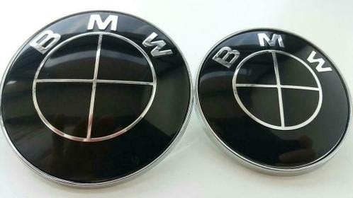 Emblèmes du capot et du hayon BMW entièrement noirs, Autos : Pièces & Accessoires, Neuf, Enlèvement ou Envoi, Avant, BMW