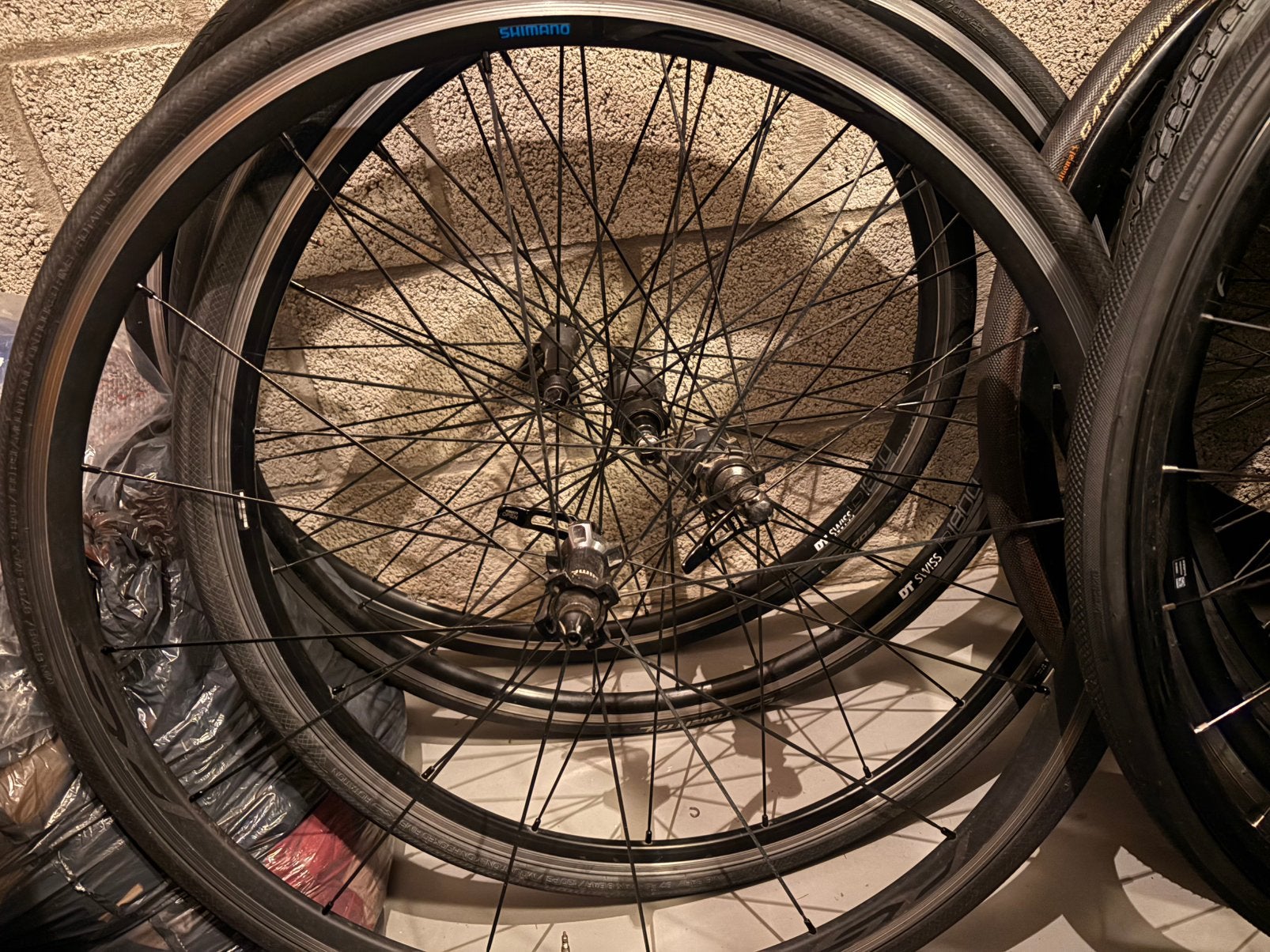 Shimano wielen voor velgremmen HG, Fietsen en Brommers, Ophalen, Zo goed als nieuw