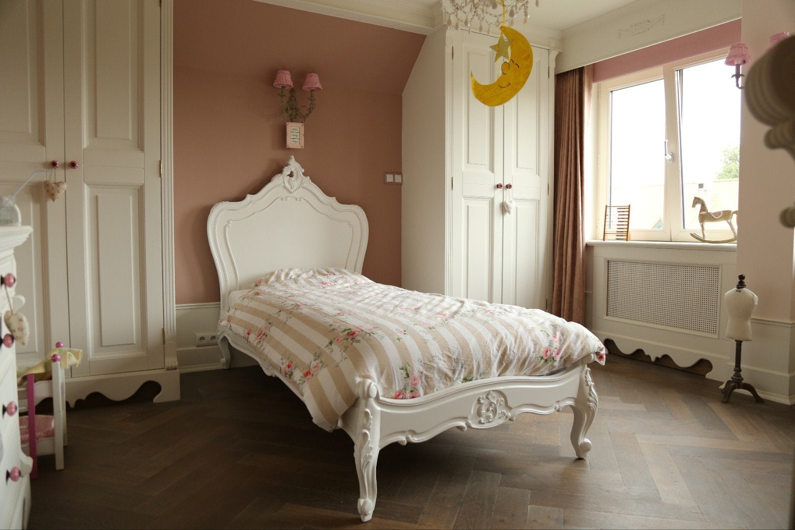 Prachtig landelijk prinsessenbed., Ophalen, 90 cm, Eenpersoons, Frans, landelijk.