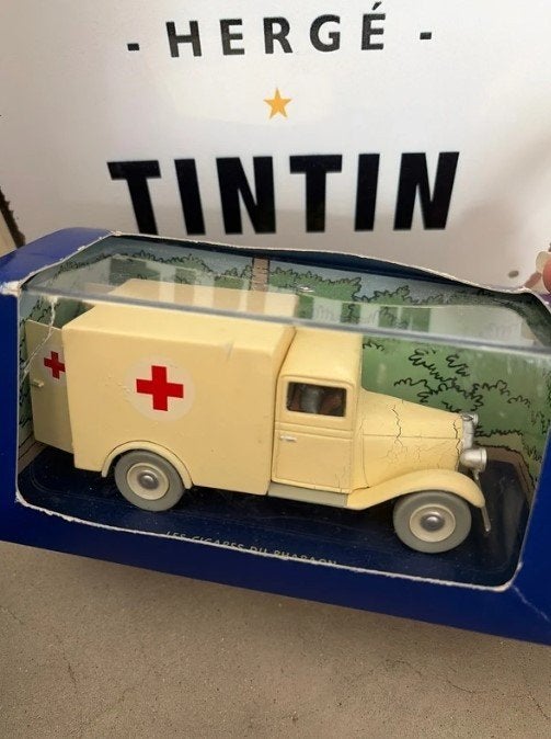 voiture Tintin -ambulance Cigares du Pharaon -Éditions Atlas, Enlèvement ou Envoi, Tintin, Neuf, Statue ou Figurine