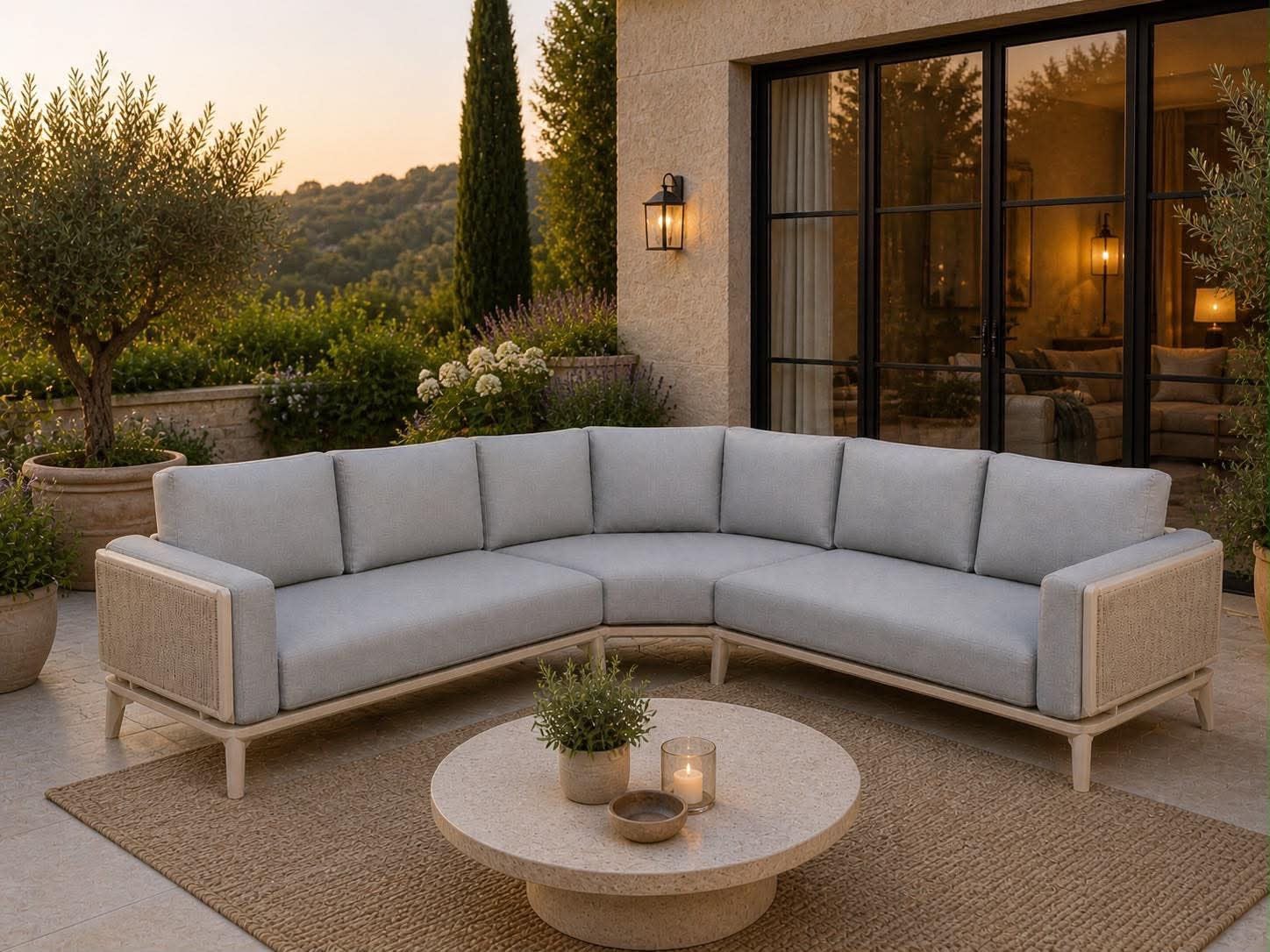 Mosa loungeset, Tuin en Terras, Ophalen, Zo goed als nieuw, Wicker, Loungeset