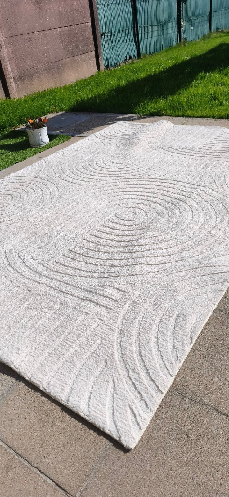 Tapis, Maison & Meubles, Enlèvement, Comme neuf, Blanc