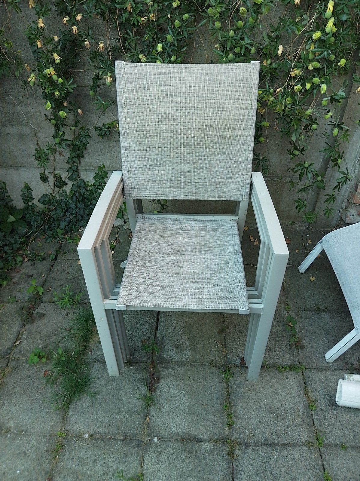 Tuinstoelen 4 stuks, Ophalen, Gebruikt, Metaal, Stapelbaar
