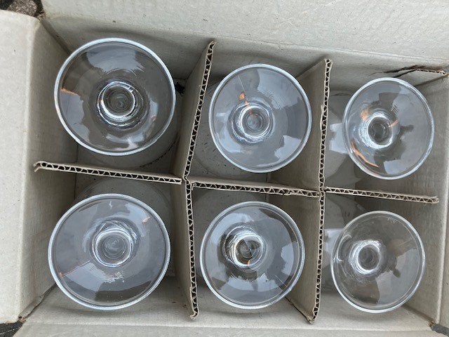 6 VERRES EN CRISTAL TRÈS SUBTILS. NOUVEAU, Enlèvement ou Envoi, Neuf, Verre à bière