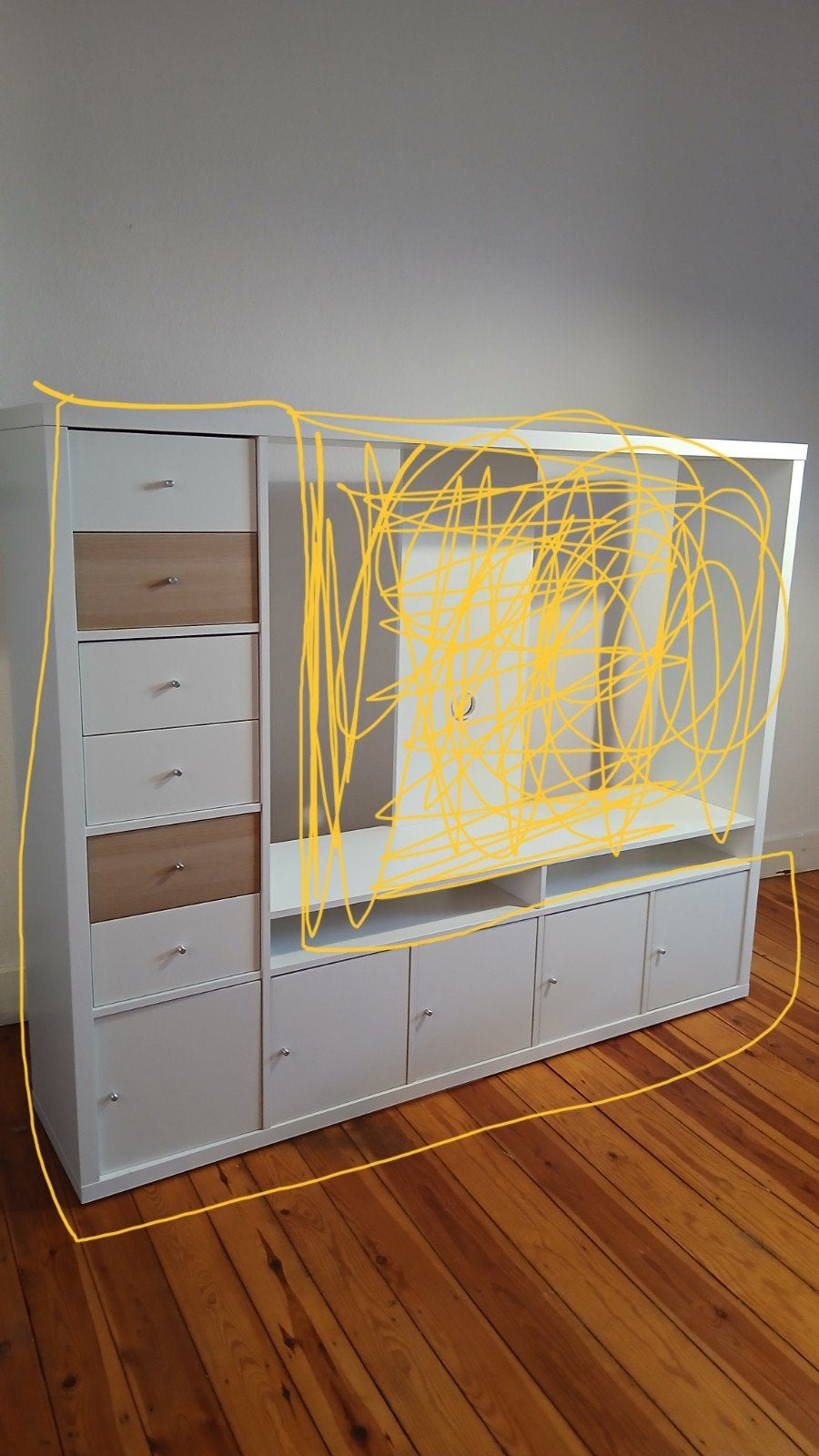 Ensemble blocs porte et tiroirs kallax ikea blanc, Maison & Meubles, Enlèvement