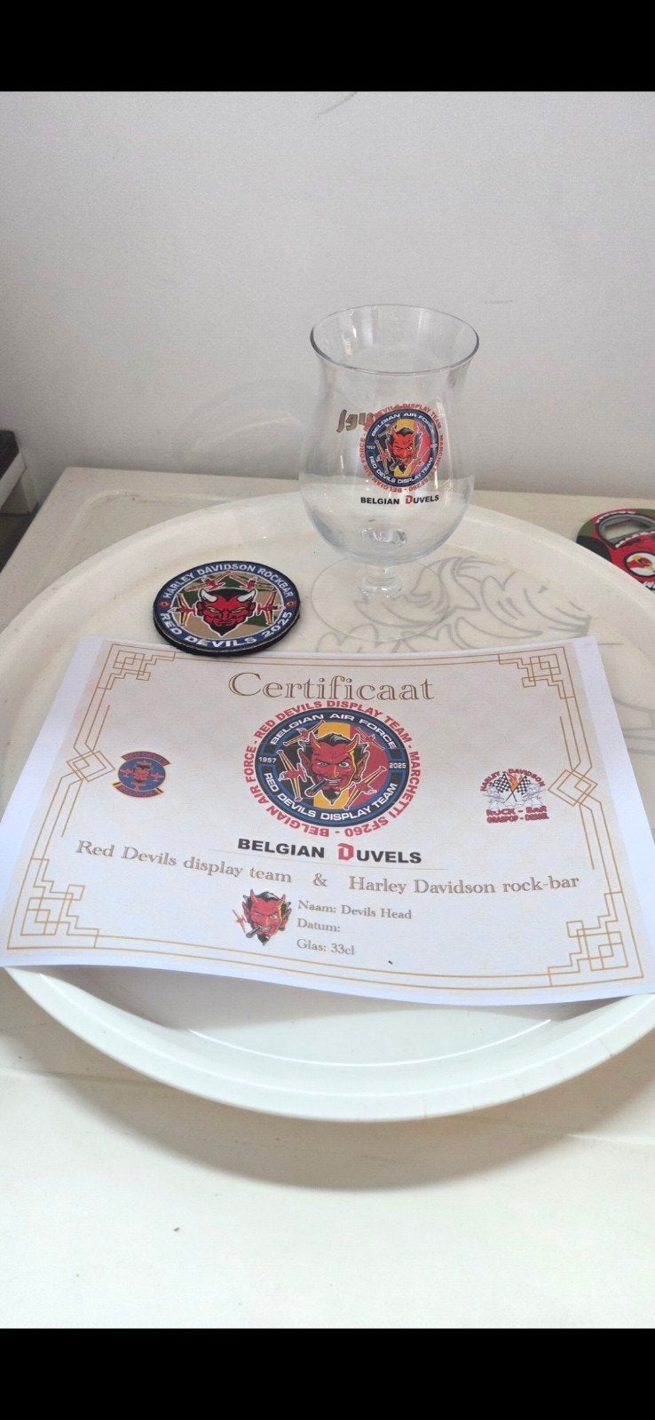 Belgian Red Devils duvel glas, Collections, Enlèvement ou Envoi