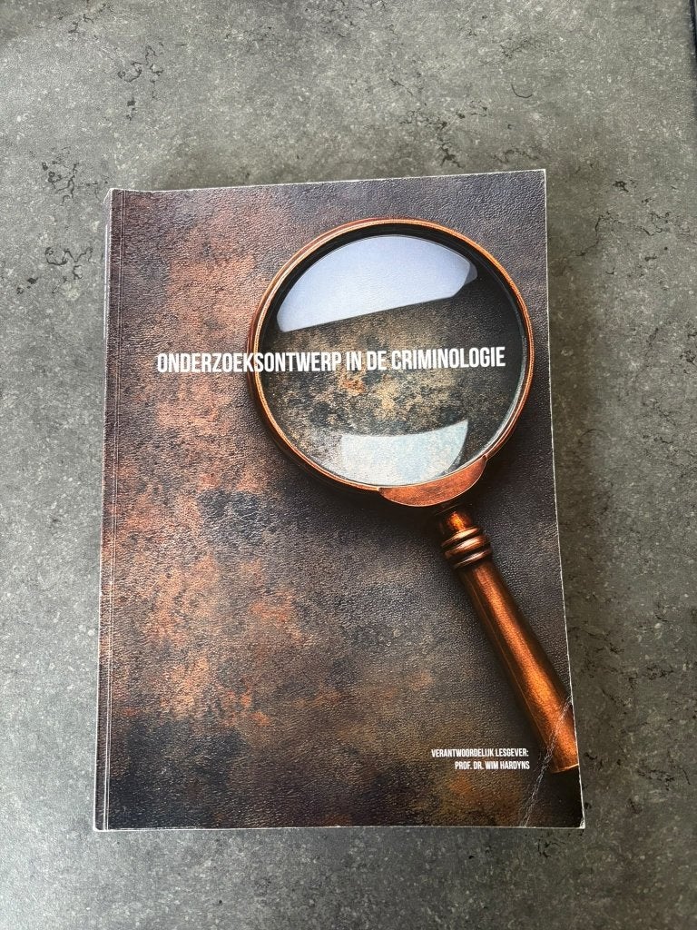 Onderzoeksontwerp in de criminologie, Enlèvement, Comme neuf, Enseignement supérieur, Wim Hardyns; Koen Ponnet