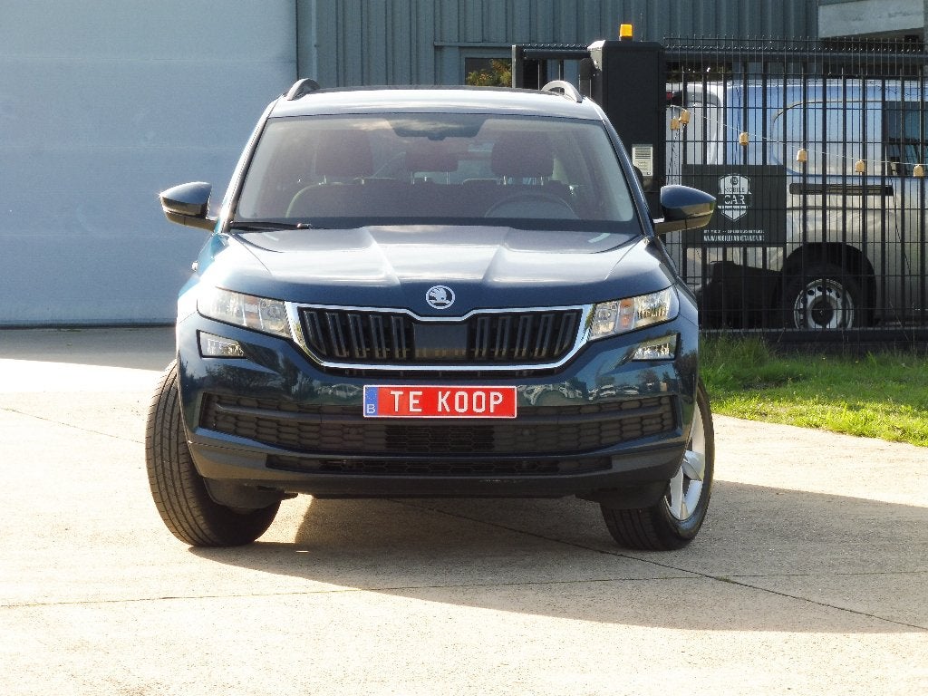 Skoda Kodiaq, 2.0TDI, 2021, Automaat, 7 zit, Keyless Go, ..., Auto's, Dealer onderhouden, Stof, 4 cilinders, Blauw