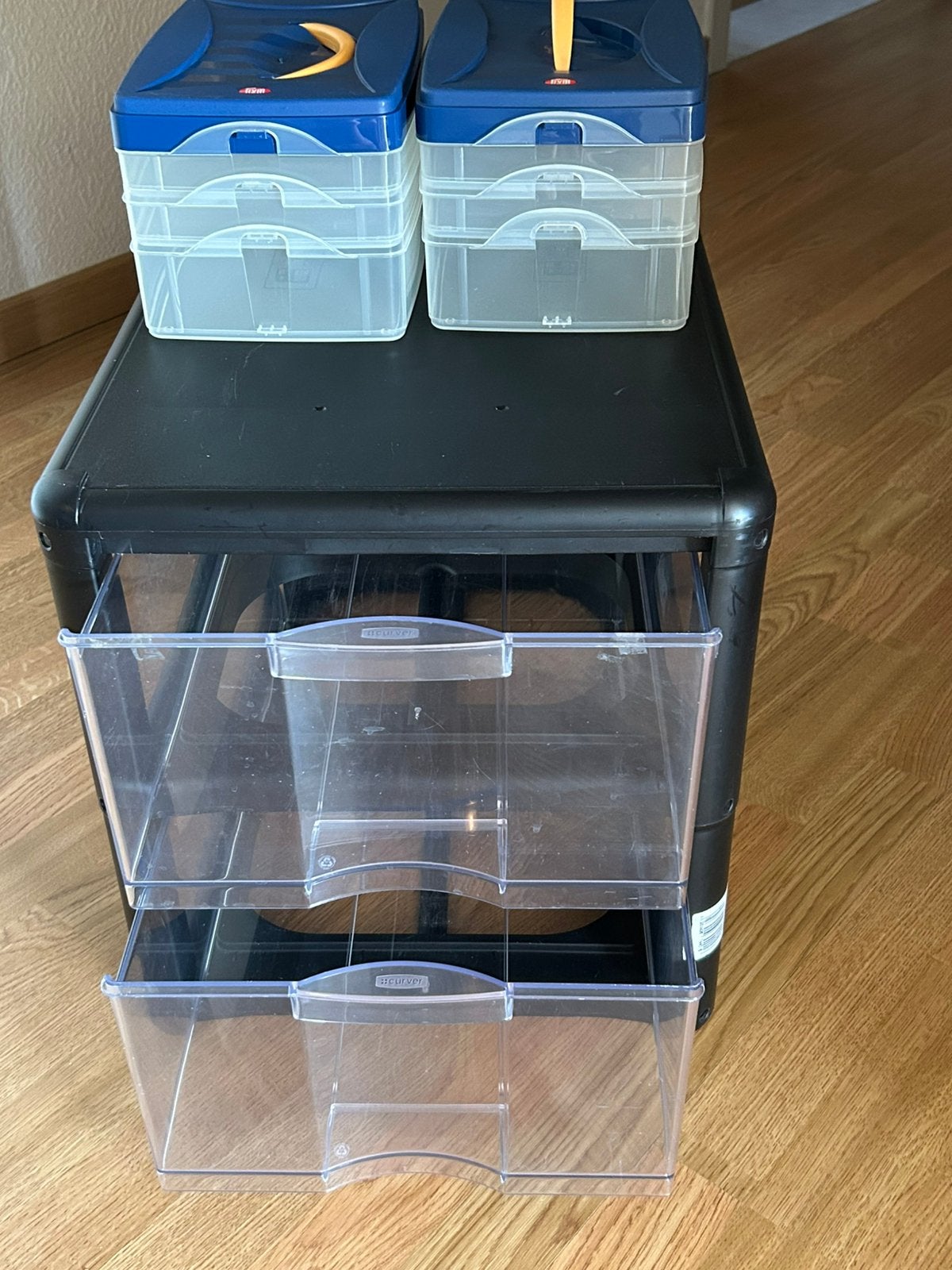 Opbergbox met 2 lades en 2 kleine opbergdoosjes, Hobby & Loisirs créatifs, Fabrication de Perles & Bijoux, Enlèvement, Utilisé
