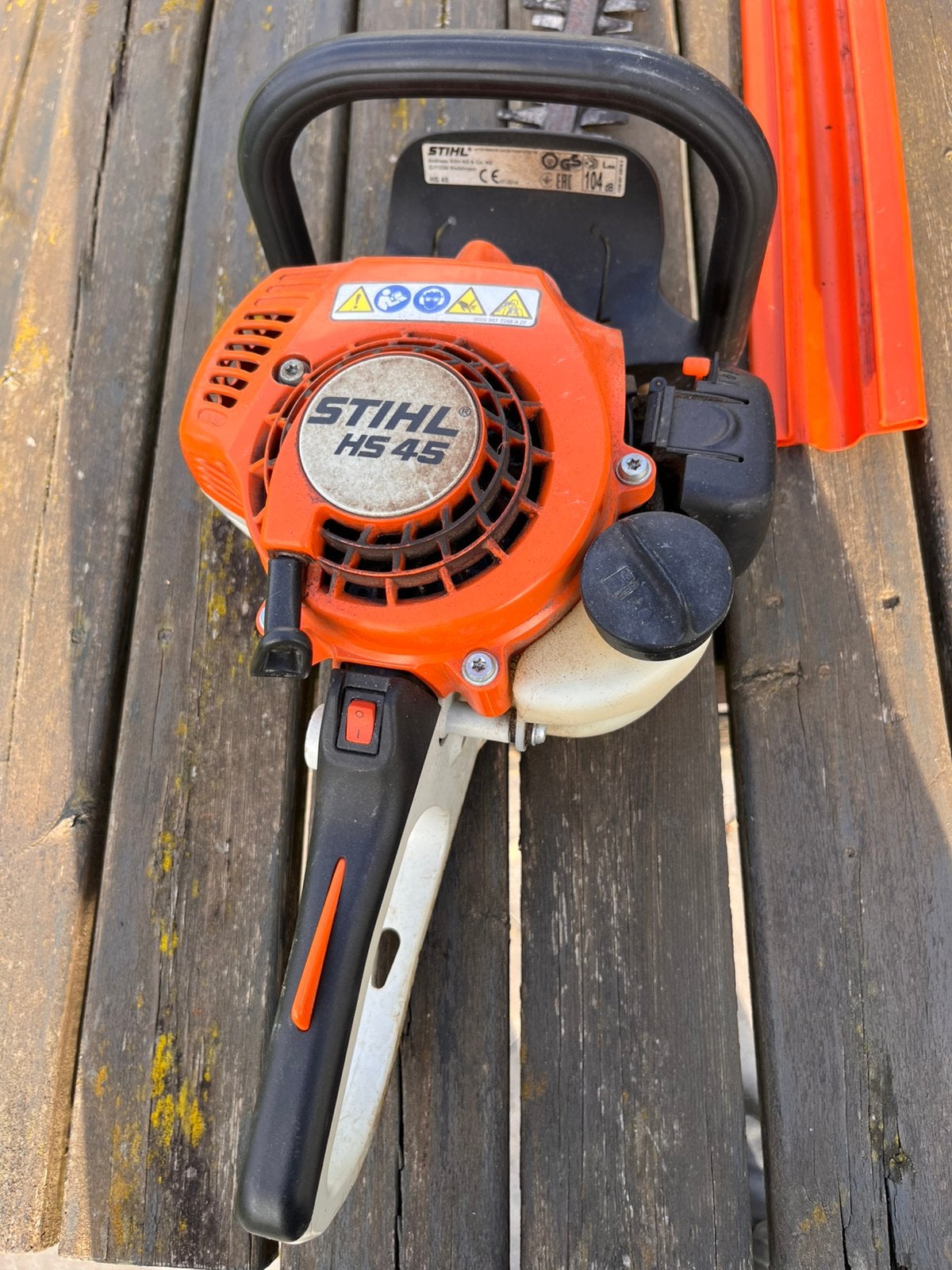 Heggeschaar benzine stihl HS45, Tuin en Terras, Ophalen, Zo goed als nieuw, Benzine