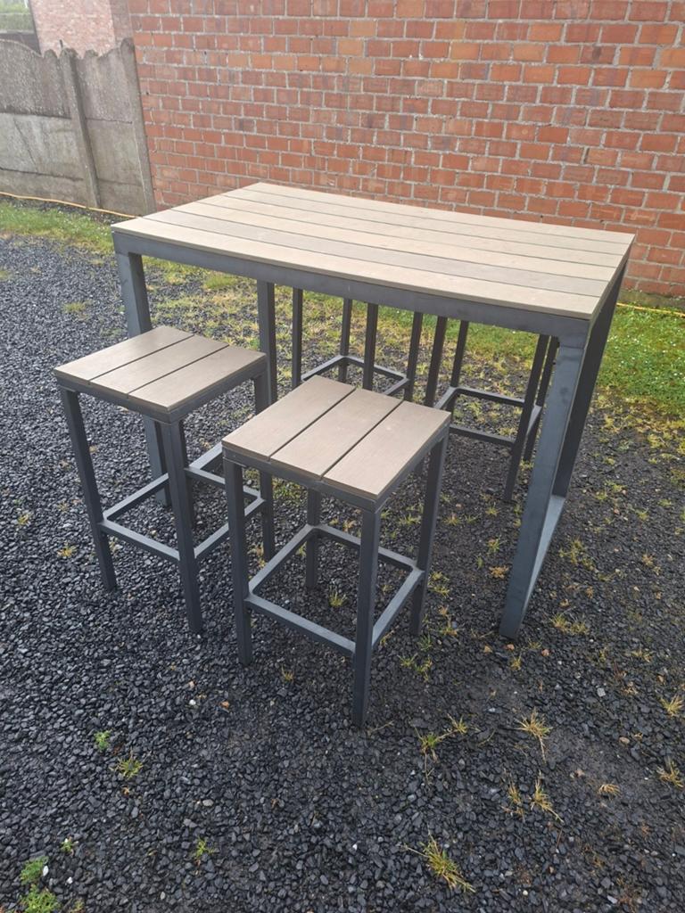 Bistro set, Ophalen