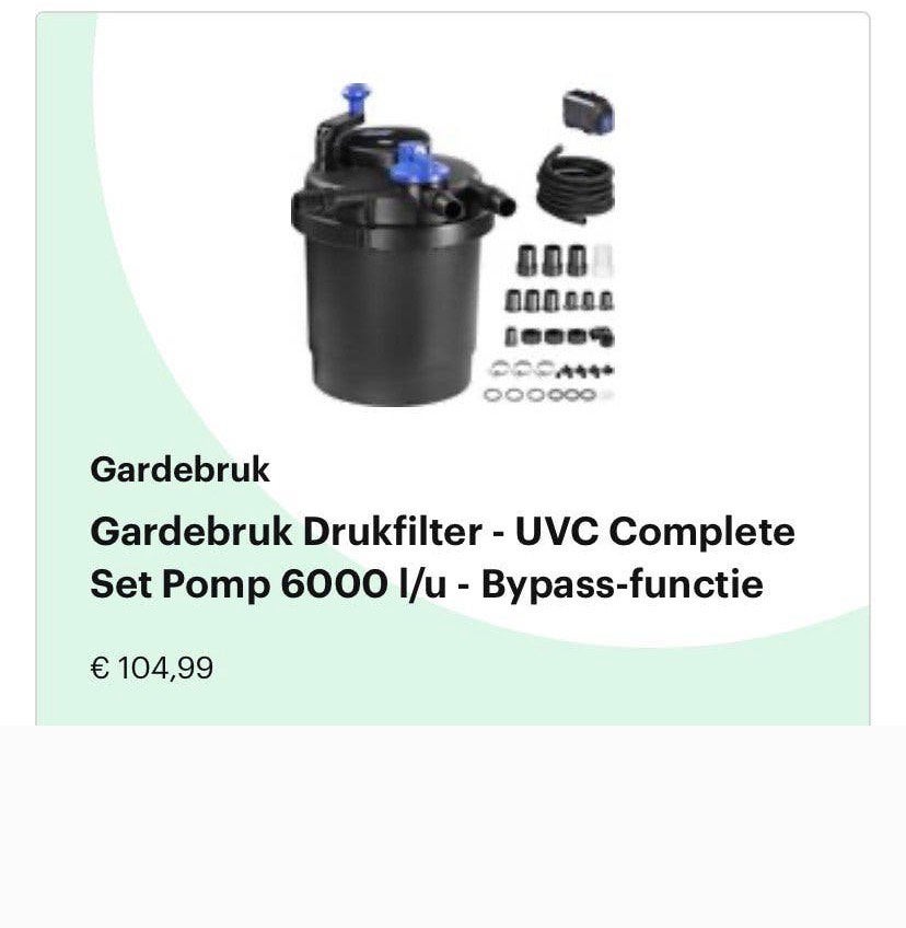 Vijverfilter + pomp, Tuin en Terras, Ophalen, Zo goed als nieuw