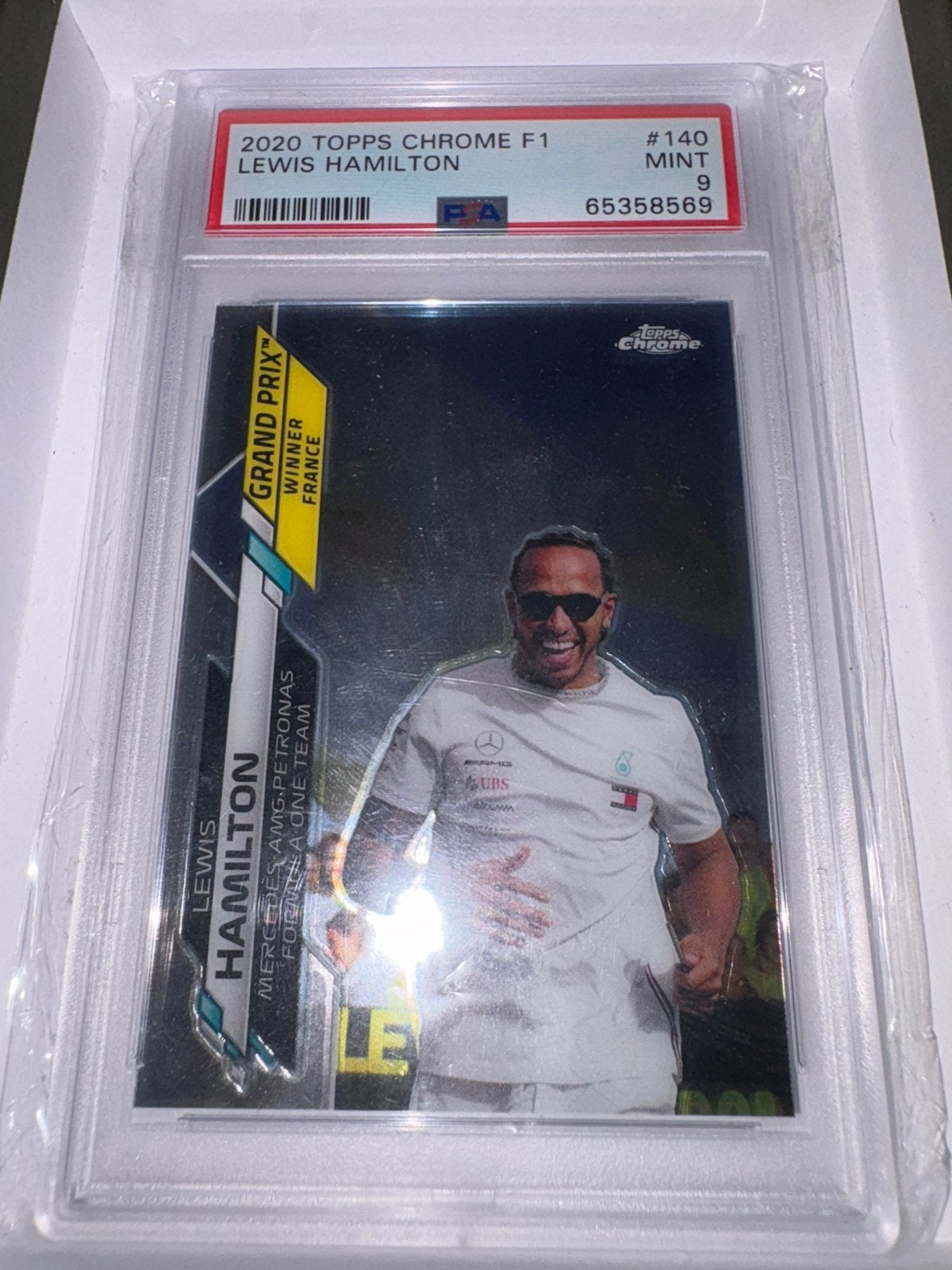 Carte collector PSA 9 ! Lewis Hamilton, Ophalen of Verzenden, Zo goed als nieuw