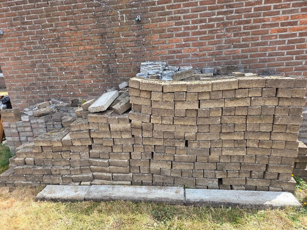 Klinkers, Jardin & Terrasse, Pavé & Dalles, Enlèvement, Utilisé, 10 m²² ou plus, Briques