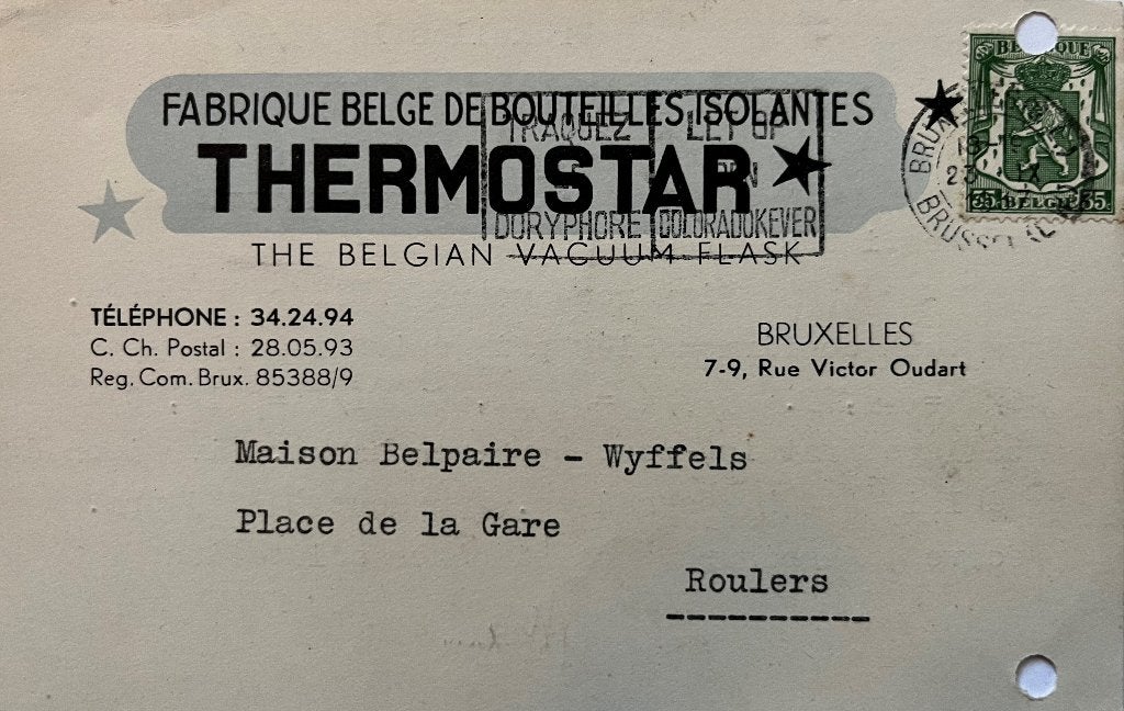 briefkaart Thermostar Brussel 1934, Verzamelen, Ophalen of Verzenden