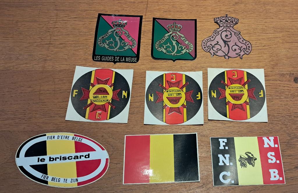 Lot d'autocollants militaire belges régiment guides, Collections, Objets militaires | Général, Enlèvement ou Envoi, Armée de terre