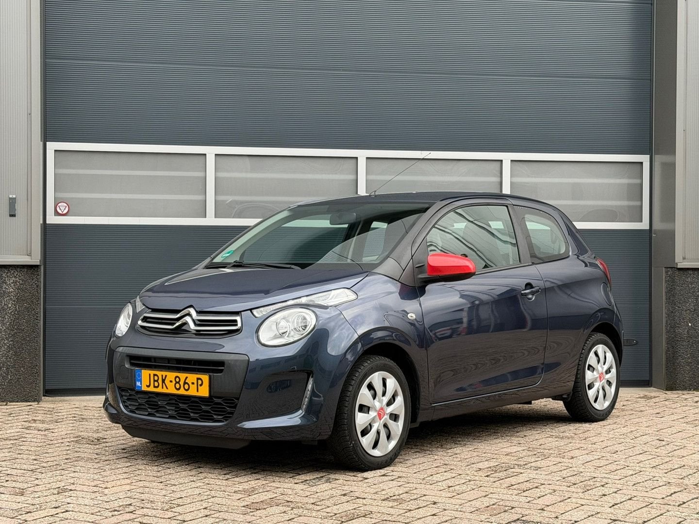 Citroen C1 1.0 e-VTi Style Edition bj.2016 Airco|Cc|Stoel ve, Auto's, Citroën, Blauw, C1, Handgeschakeld, Grijs