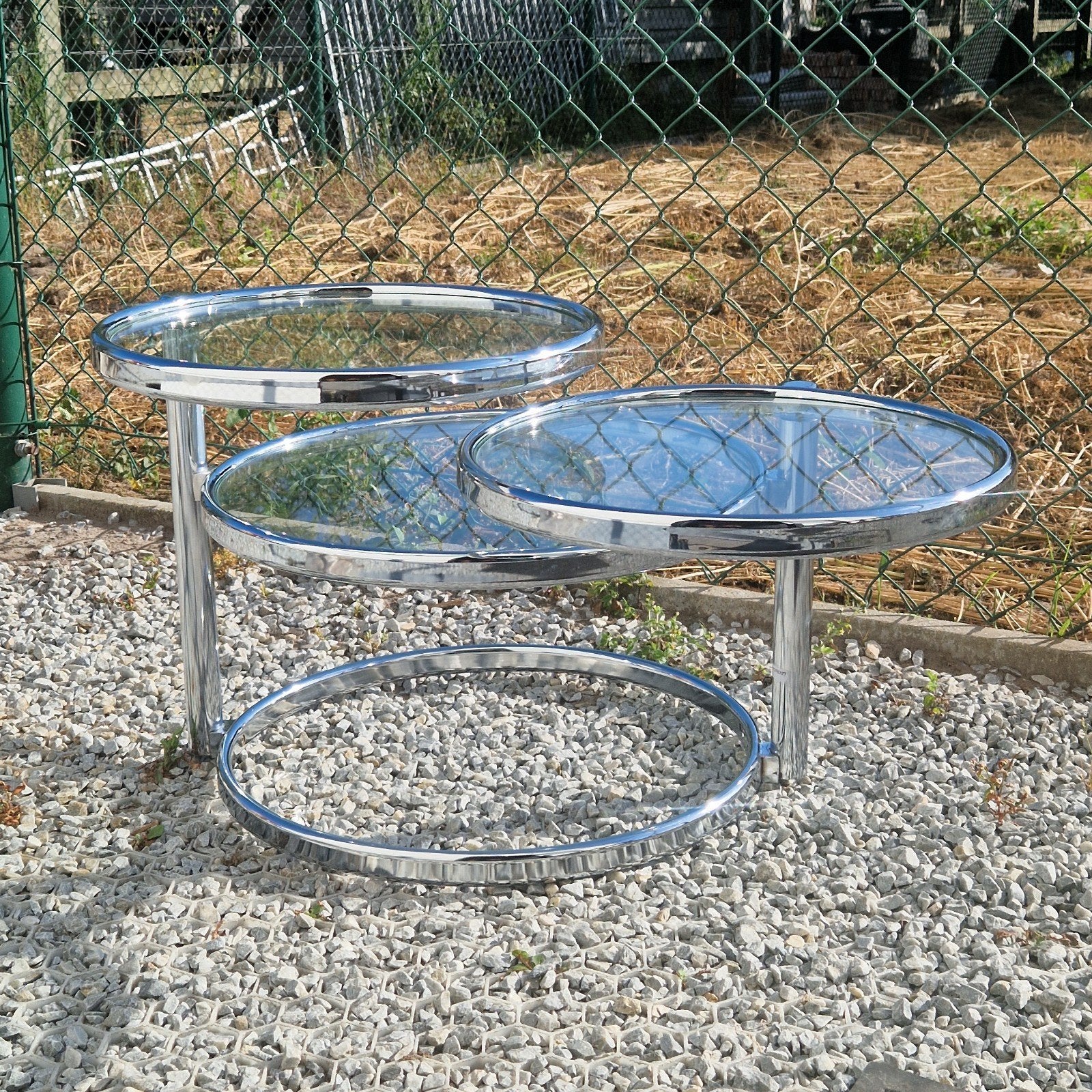 Leimotiv salontafel roteerbaar, design naar Milo Baughman, Antiek en Kunst, Ophalen of Verzenden