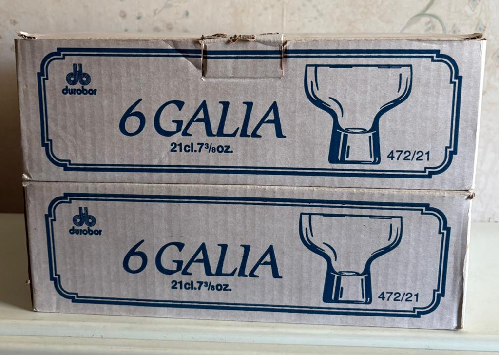 2x6 galia glazen voor hapje/dessert, Huis en Inrichting, Ophalen, Nieuw, Glas, Glas of Glazen