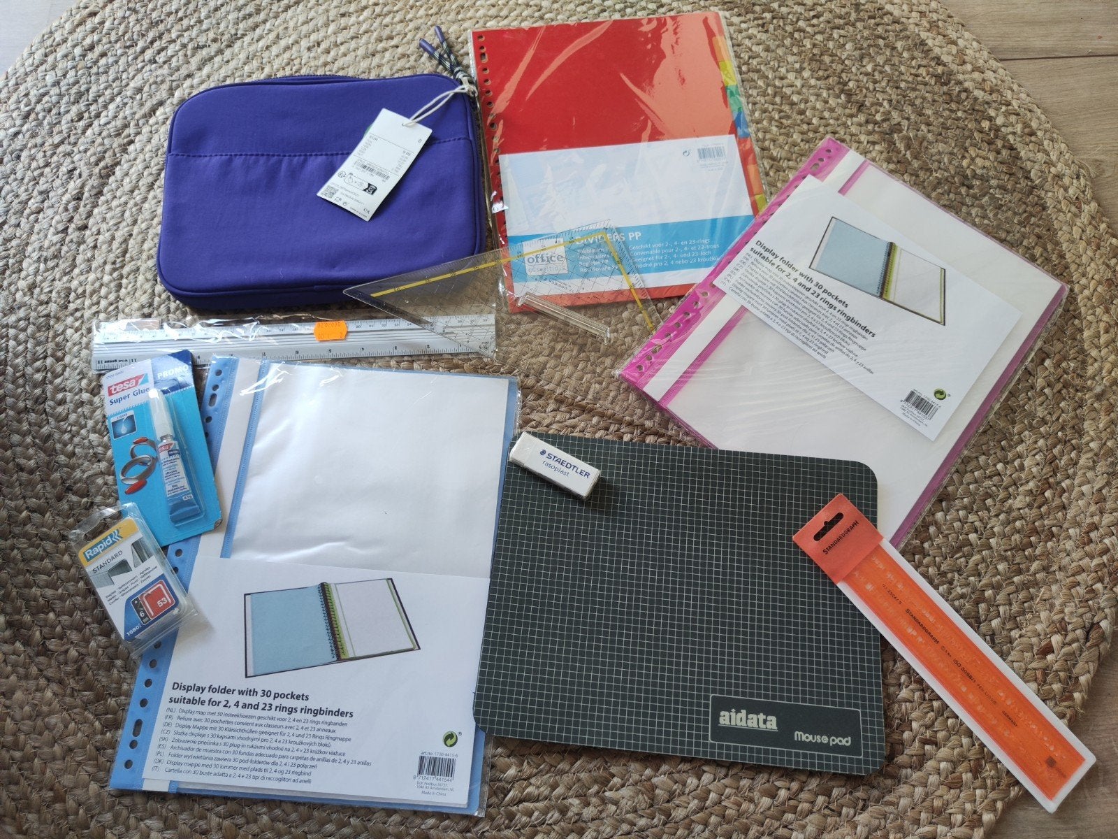 Lot organisation et papeterie 100% NEUF - Sacoche, Tapis de, Enlèvement, Neuf