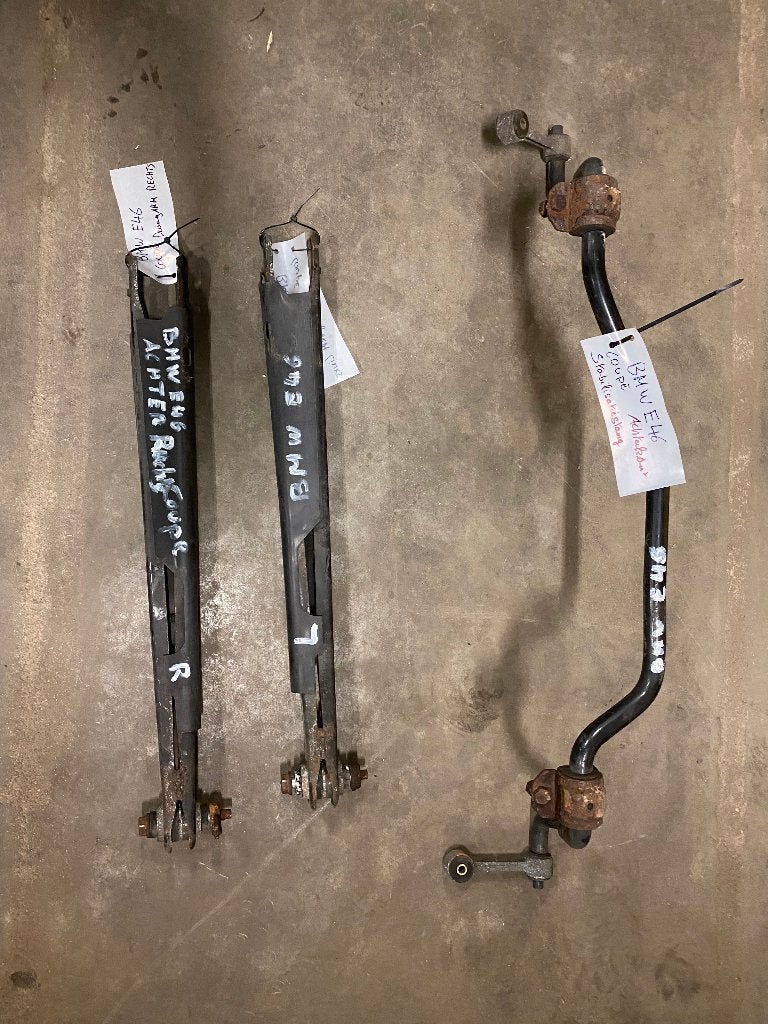 BMW E46 achteras onderdelen draagarmen stabillisatiestang, Ophalen, BMW