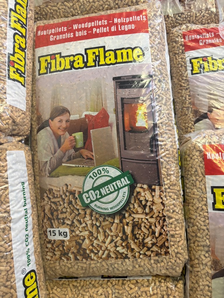 Houtpellets Fibra Flame 15 kg, Tuin en Terras, Ophalen