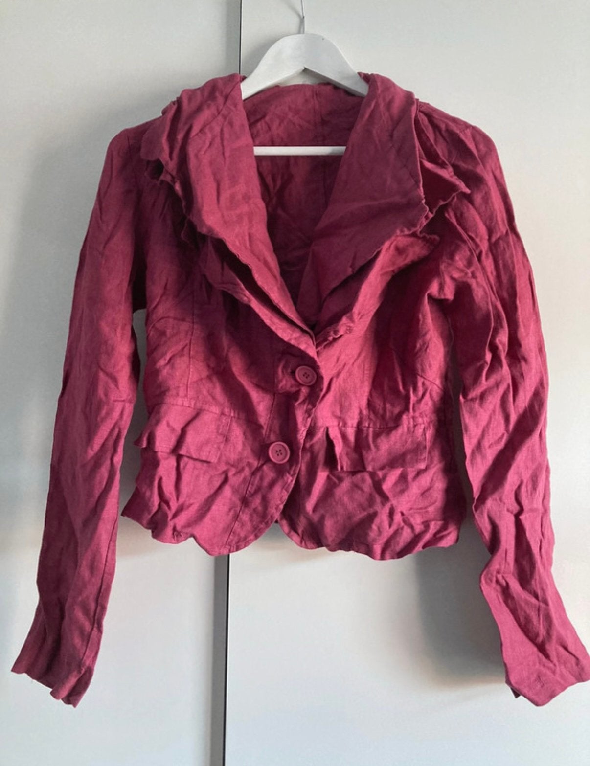 Blazer met frullen, medium, moggy’s, Kleding | Dames, Ophalen of Verzenden, Zo goed als nieuw, Maat 38/40 (M), Roze
