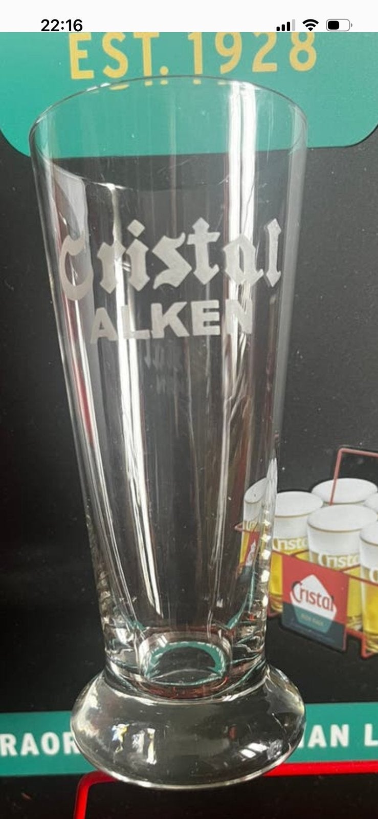 Cristal Alkey bierglas, Envoi, Comme neuf