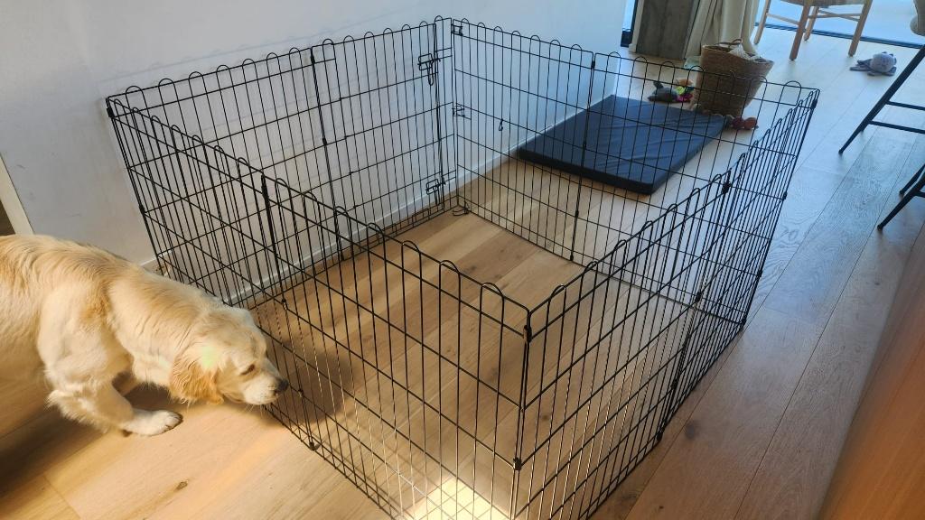 Puppyren, Dieren en Toebehoren, Hondenhokken, Zo goed als nieuw, Hondenkennel, 65 tot 100 cm, 110 cm of meer, Ophalen