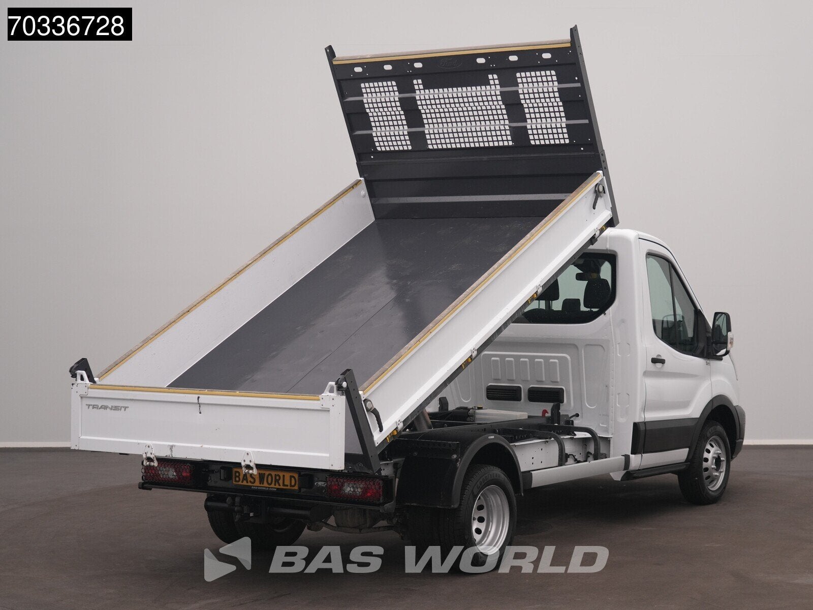 Ford Transit 165pk Kipper Dubbellucht 3,5t Trekhaak Airco Ca, Stof, 4 cilinders, Wit, Bedrijf
