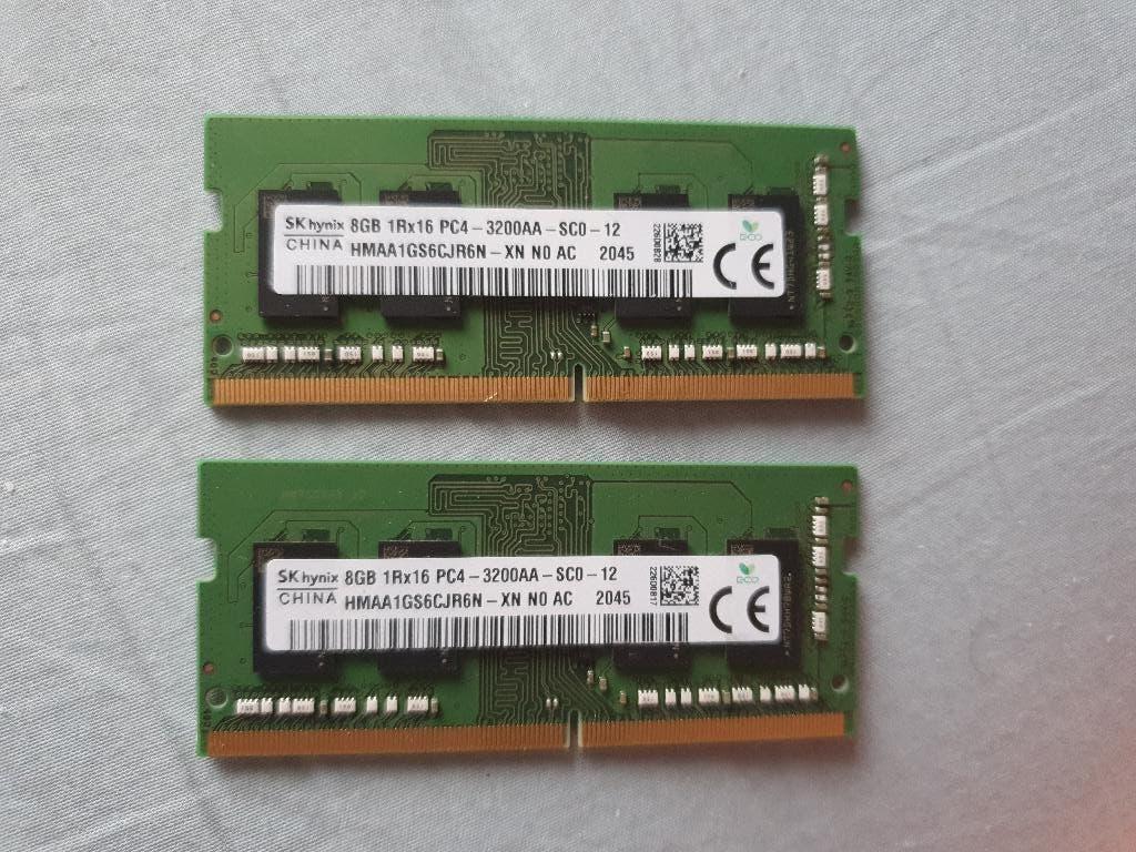 16Gb DDR4 Hynix 8Gb x 2 sodimm, Informatique & Logiciels, Mémoire RAM, Enlèvement ou Envoi, DDR4, Utilisé, Laptop