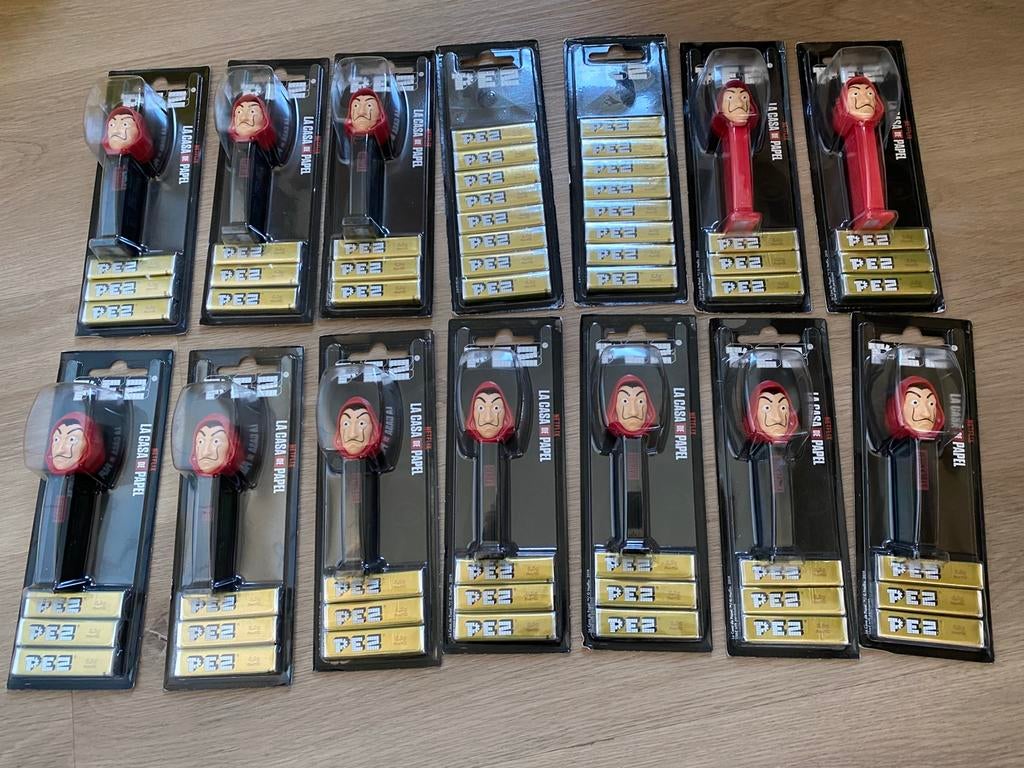 12 PEZ volledige set casa di papel, Ophalen of Verzenden, Nieuw