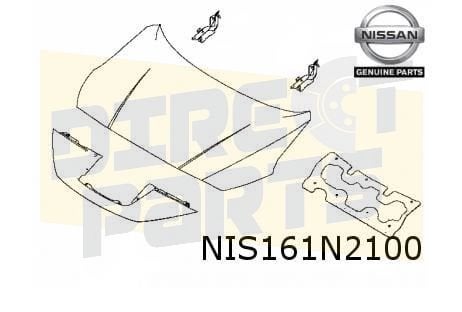 Nissan Leaf (1/18-) motorkap (te spuiten) Origineel! F51005S, -, -, Nieuw, -