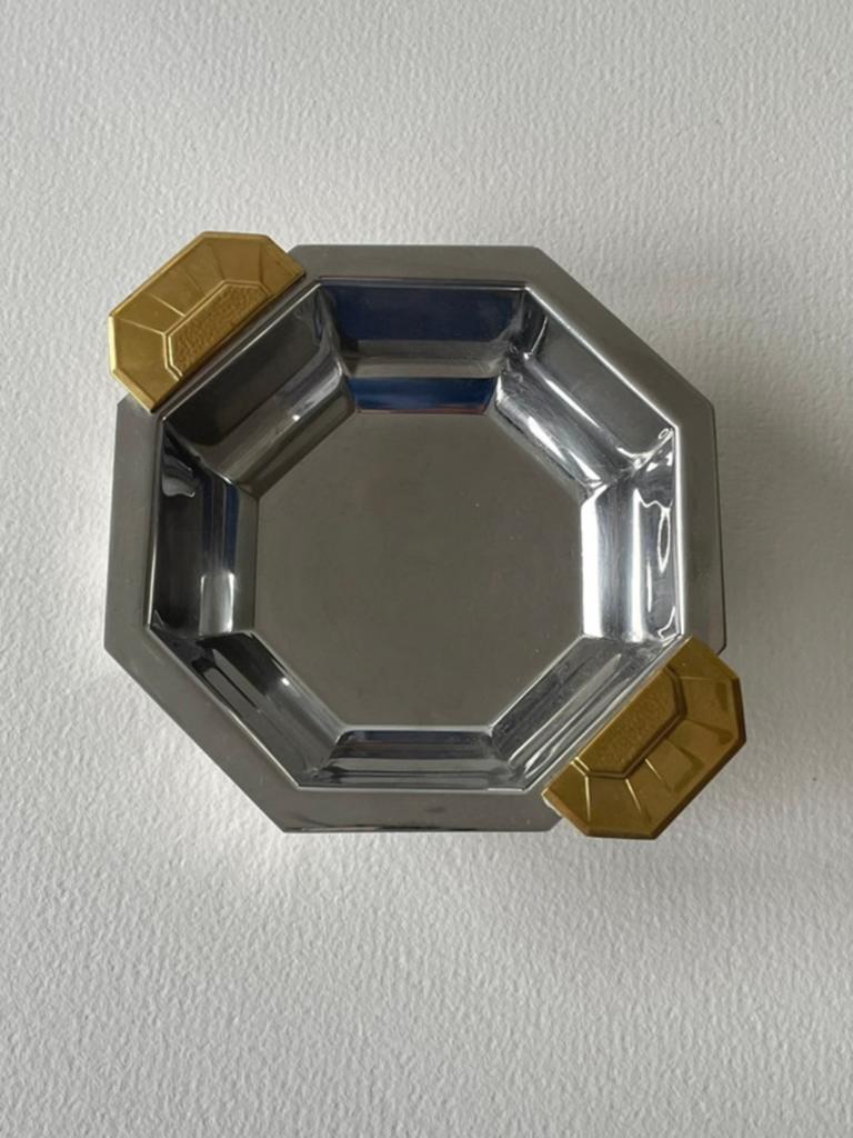 Jean Couzon achthoekige art deco-schaal roestvrij staal, Antiek en Kunst, Antiek | Schalen, Ophalen