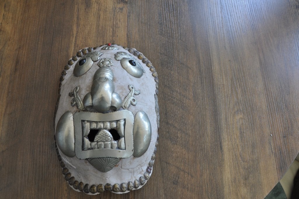 tibetaans offer schildpad masker, Antiek en Kunst, Ophalen of Verzenden