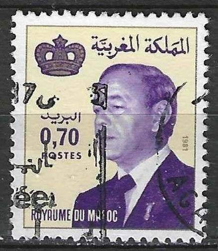Maroc 1982 - Yvert 915 - Roi Hassan II - 70 s. (ST), Envoi, Maroc, Affranchi