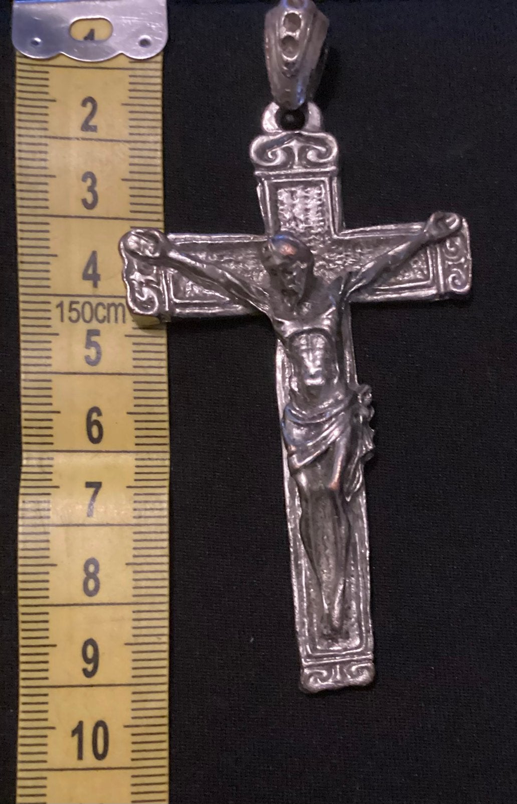 Crucifix grote hanger ,voor aan ketting of koordje ,MOOI!!!, Antiek en Kunst, Antiek | Religieuze voorwerpen, Ophalen of Verzenden