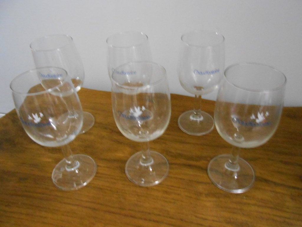 6 Chaudefontaine glazen, Ophalen of Verzenden, Zo goed als nieuw, Waterglas