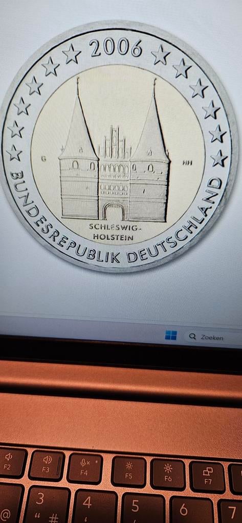 2 euro muntstuk Lubeck Holstentor 2006 Duitsland, Postzegels en Munten, Ophalen, Duitsland, 2 euro, Losse munt