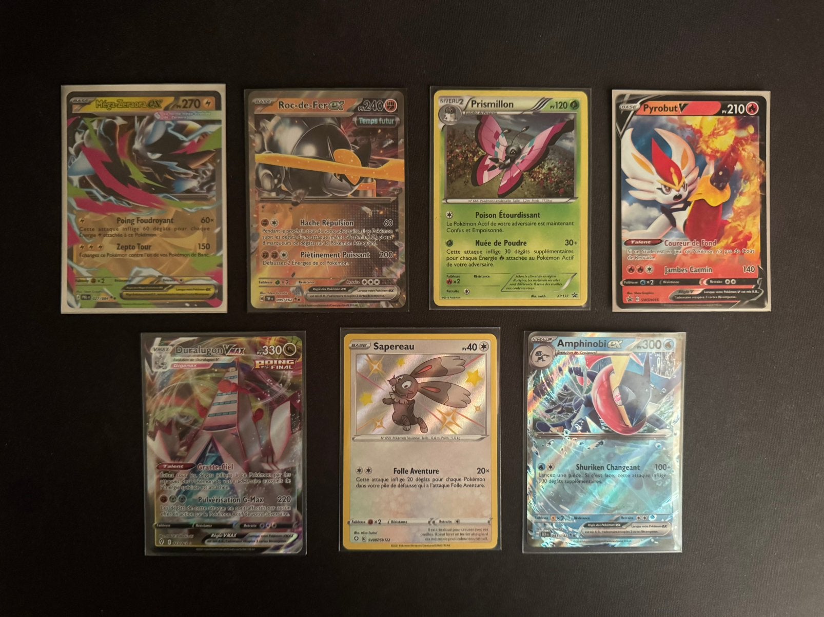 Lot 7 cartes Pokémon – ex / V / VMAX – Cartes de collection, Enlèvement ou Envoi, Comme neuf, Plusieurs cartes