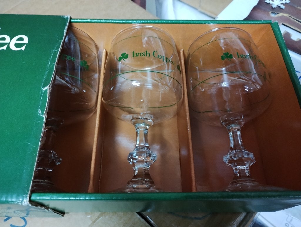 Irish Coffee glazen, Verzamelen, Glas en Drinkglazen, Ophalen, Zo goed als nieuw, Overige typen