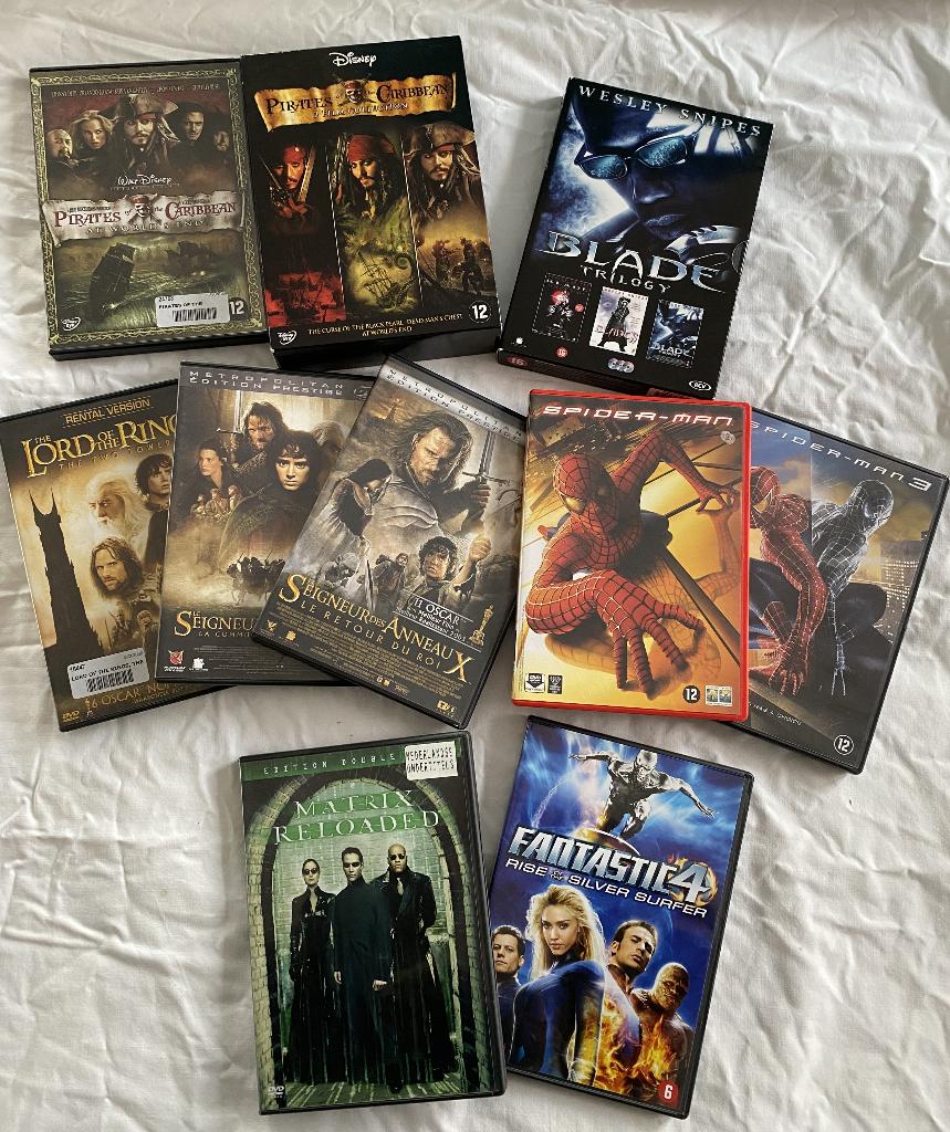 Groot Actie & Fantasy DVD Pakket: Pirates Trilogy & Blade!, Cd's en Dvd's, Vanaf 6 jaar, Ophalen, Zo goed als nieuw, Fantasy
