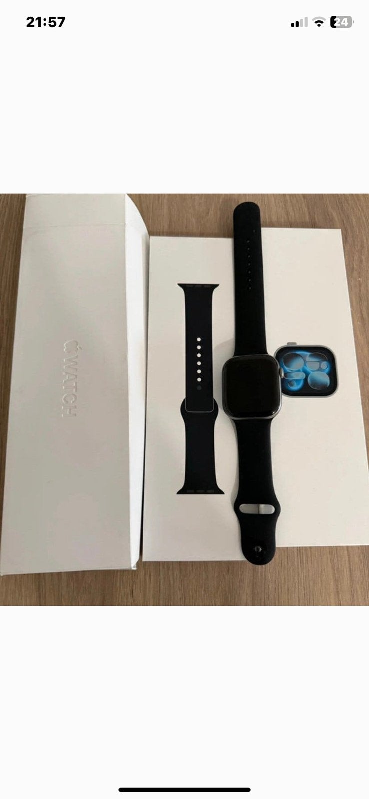 Apple Watch 11 grise (GPS), Étanche, Gris, IOS, Comme neuf