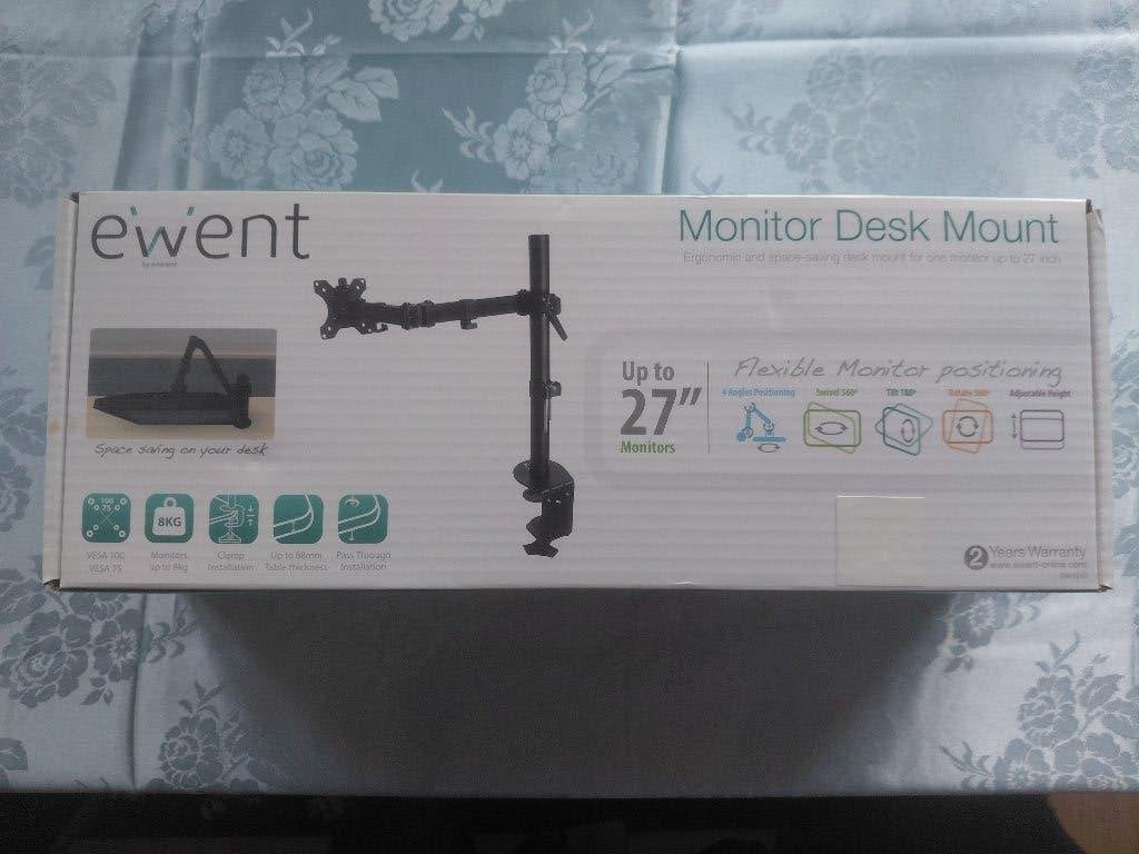 Ewent monitor desk mount 27 inch, Computers en Software, Monitoren, Ophalen, Zo goed als nieuw