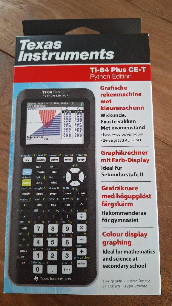 Grafisch rekentoestel TI-84 Plus CE-T Python Edition, Ophalen of Verzenden, Grafische rekenmachine, Nieuw