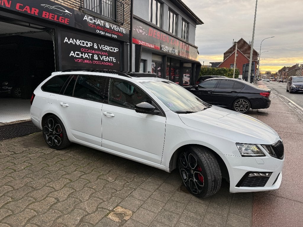 Skoda Octavia VRS 245 Panorama Navi elektrische stoel, Wit, Leder, Bedrijf, 5 deurs